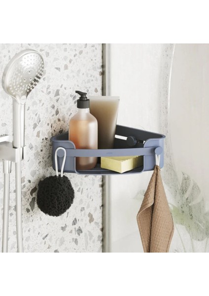 Flex Yapışkanlı Köşe Şampuanlığı Gri Mavi 30.5x23x8.6 cm indirimleri