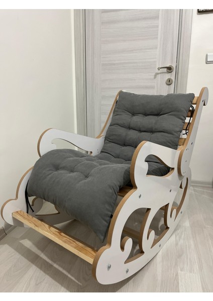 Kef Beyaz Sallanan Koltuk, Dinlenme Koltuğu Kolay Kurulum, Tv Koltuğu