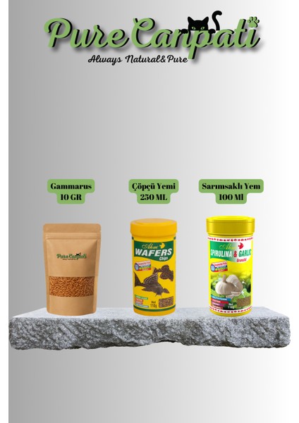 Gammarus,çöpçü Yem,sarımsaklı Yem Seti