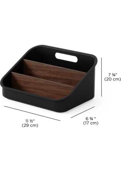 Bellwood Organizatör Siyah/ceviz 29X20X17 cm