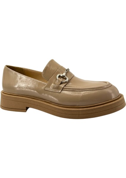 257002 Hakiki Deri Loafer Kadın Ayakkabı Metal Tokalı fiyatları