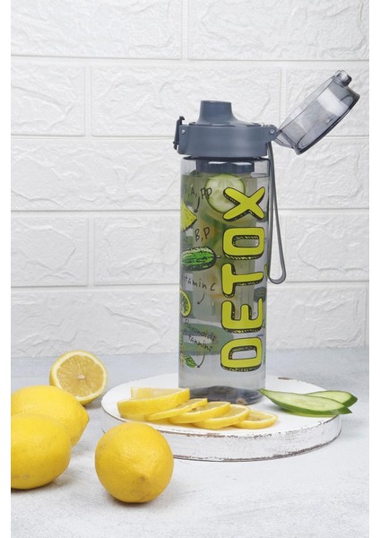 Şık Desenli 800 ml Kilitli Süzgeçli Taşınabilir Sporcu ve Diyet Matara fırsatları