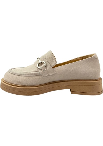 257002 Hakiki Deri Loafer Kadın Ayakkabı Metal Tokalı fırsatları
