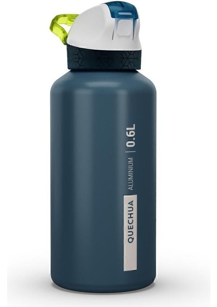 Lacivert 0.6l Çocuk Alüminyum Matara, Tek Elle Açılır, Entegre Pipetli