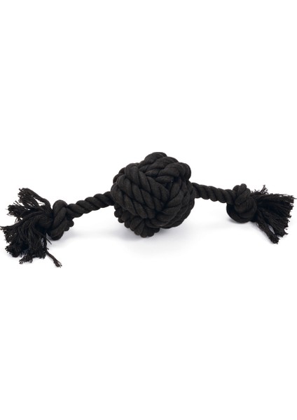 Köpek Oyuncağı, Diş Ipinden Top ve Ipi, Siyah, 34X10X9CM, 255GR