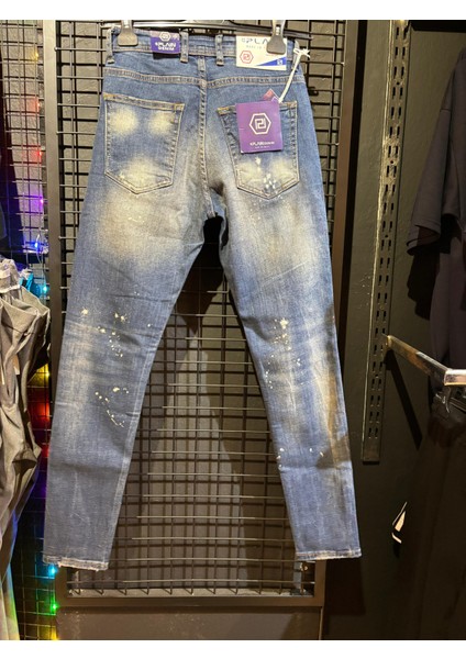 Slimfit Yırtık Darpaça Kot Pantolon