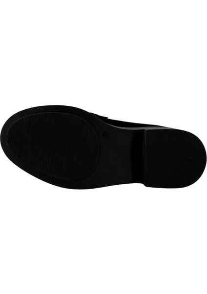 257002 Hakiki Deri Loafer Kadın Ayakkabı Metal Tokalı modelleri