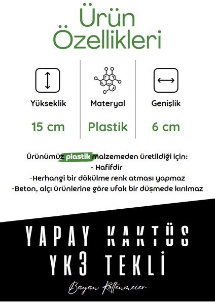 Yapay Kaktüs Tekli Yk3 - Yapay Çiçek - Yapay Bitki fiyatları