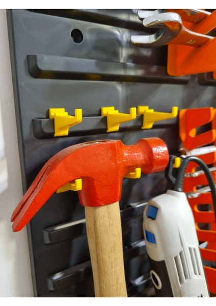 6'lı Güçlü ve Dayanıklı Plastik Duvar Paneli Askı Klipsleri Beyaz modelleri