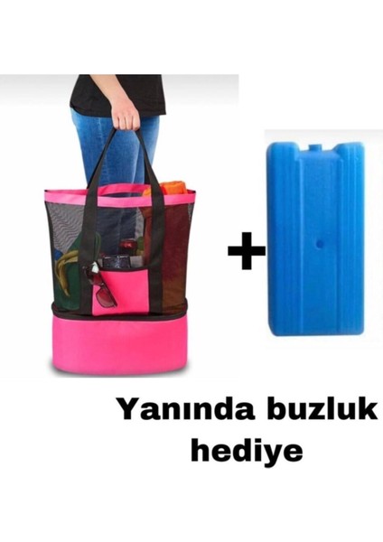 Termos Çanta - Piknik Çantası Plaj Çantası Mega Boy / Buz Aküsü Hediyeli modelleri