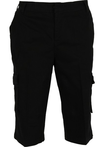 Erkek Keten Kapri Kargo Cep Bermuda Regular RAR01355