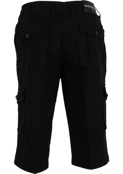 Erkek Keten Kapri Kargo Cep Bermuda Regular RAR01355 fırsatları