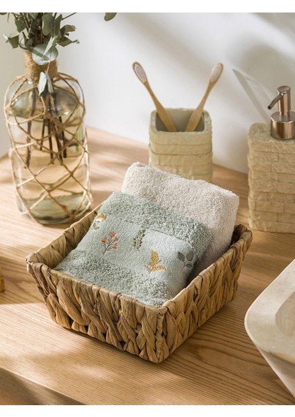 Pamuklu Nakışlı El Havlusu 2'li 30X50 cm (W3) fiyatları