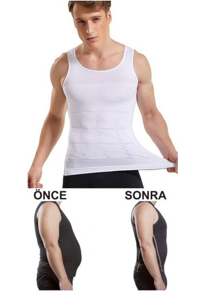 Erkek Ultra Premium Korse Atlet, Bel, Göğüs ve Göbek Destekli, Siyah Renkli fiyatları