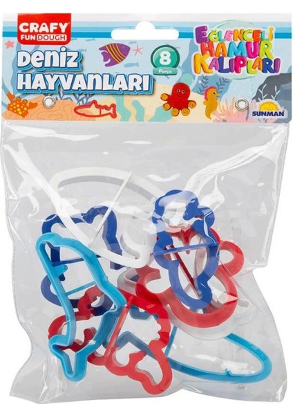 Nessiworld 8’li Oyun Hamuru Kalıp Seti Deniz Hayvanları modelleri