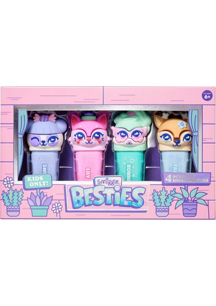 - Besties Fosforlu Highlighter Kalem Paketi X4