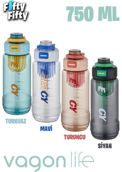 750 ml Mavi Enerji Rahat Içim Kulplu Süzgeçli Su Matara fırsatları