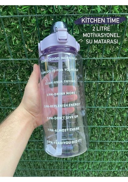 Şeffaf 2000 ml Motivasyonlu Su Şişesi, Bpa Içermez, Şık ve Dayanıklı Tasarım modelleri