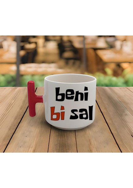 Kırmızı T Kulp Kupa 200 Ml, Şık ve Dayanıklı, Kahve Keyfi Için Ideal