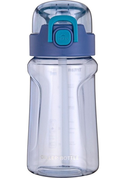 Mor 550 ml Pipetli Spor ve Günlük Matara, Kilitli Kapak, Dayanıklı Tritan Malzeme