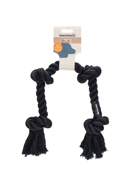 Köpek Oyuncağı, Dört Düğümlü Diş Ipi, Pamuk Iplerden, Siyah, 57X6X5CM, 270GR fiyatları