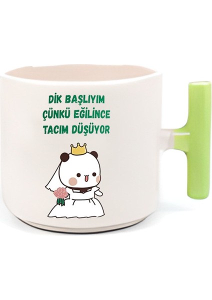 Yeşil Saplı 200 ml Kahve Fincanı, Şık ve Kullanışlı Tasarım