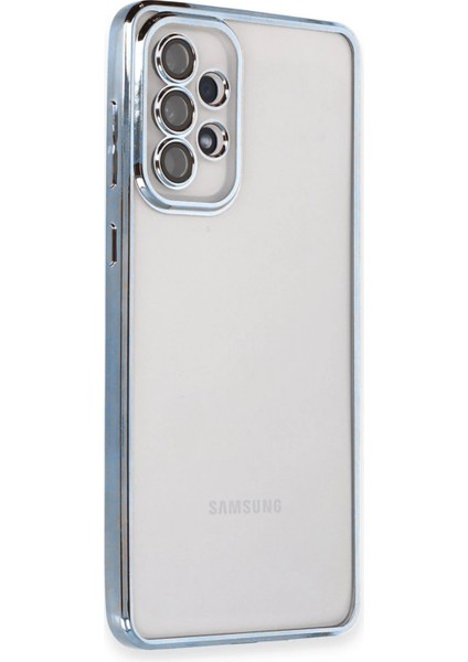 Samsung Galaxy A73 5g Kılıf Razer Lensli Silikon - Açık Mavi Ferrg