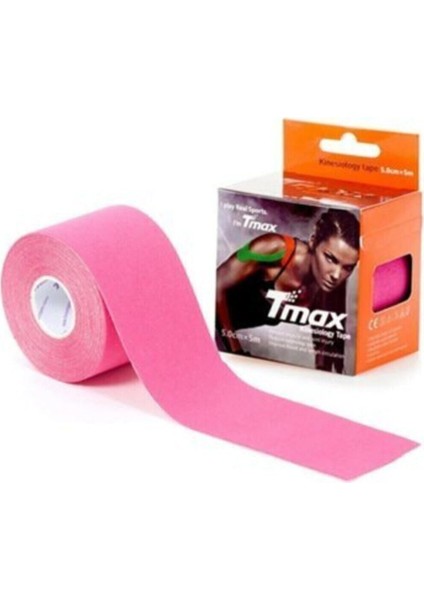 Pembe Kinesio Tape Sporcu Bandı 5cm x 5m, Esnek ve Dayanıklı Destek Sağlayıcı Ürün
