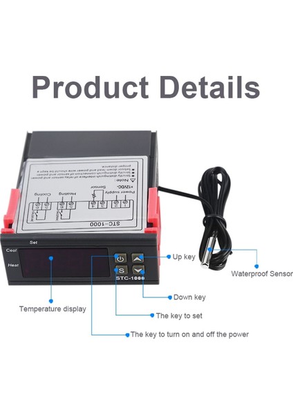 Dijital Termostat, 220V, Çift Röle, Hassas, Kuluçka, 10A, Güçlü ve Güvenilir modelleri