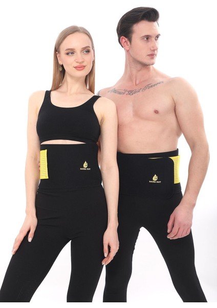 Unisex Termal Bel Korsesi, %100 Sauna Yakıcı, Rahat ve Şık Bel Desteği