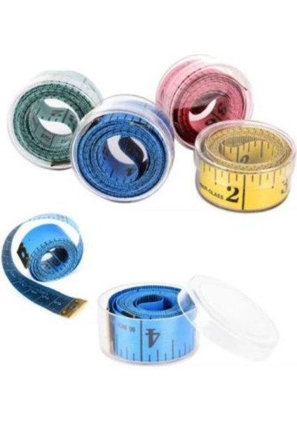 Çift Yönlü 150 cm Şeffaf Mezura, Kutulu, 3'lü Paket (Cm-Inch)