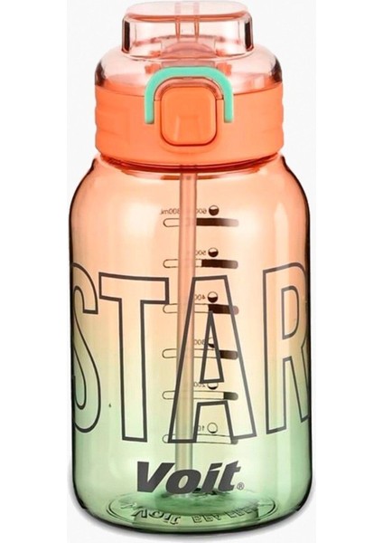 Turuncu 800ML Şeffaf Hafif Tasarım Spor ve Günlük Kullanım Için Ideal
