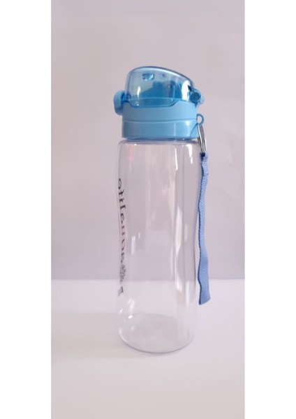 Mavi Şeffaf Otomatik Kapaklı Pipetli Su Matarası, Bpa Free, Pratik ve Kullanışlı fırsatları