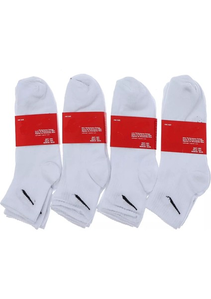 6 Çift Unisex Kolej Çorap Tik Desenli Spor Beyaz Çorap 6 Çift