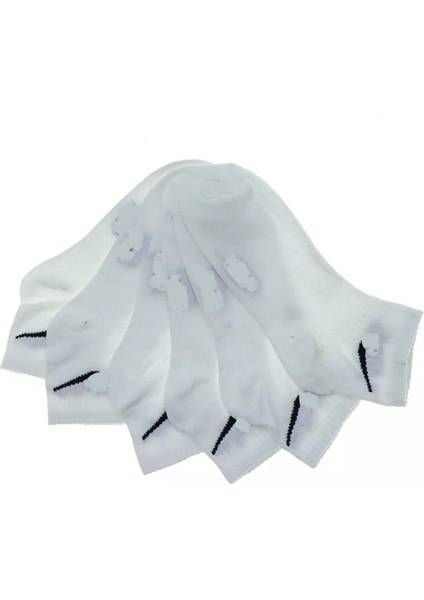 6 Çift Unisex Kolej Çorap Tik Desenli Spor Beyaz Çorap 6 Çift fiyatları