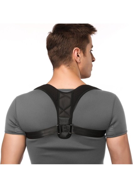 Deri Desenli Dik Duruş Korsesi, Siyah, Şık ve Rahat Tasarım