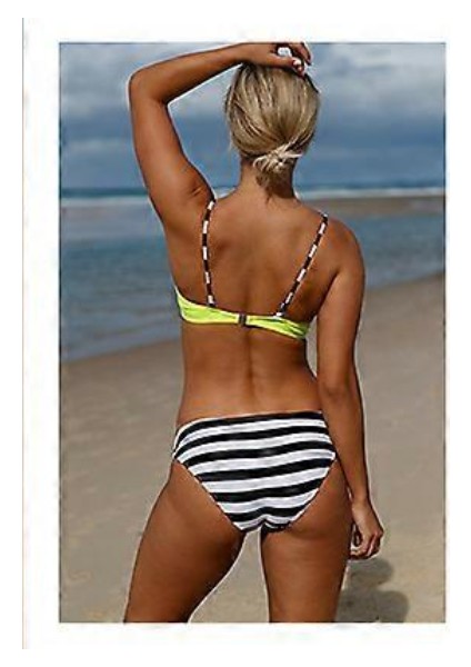 Balenli Kaplı Straplez Bikini Takım