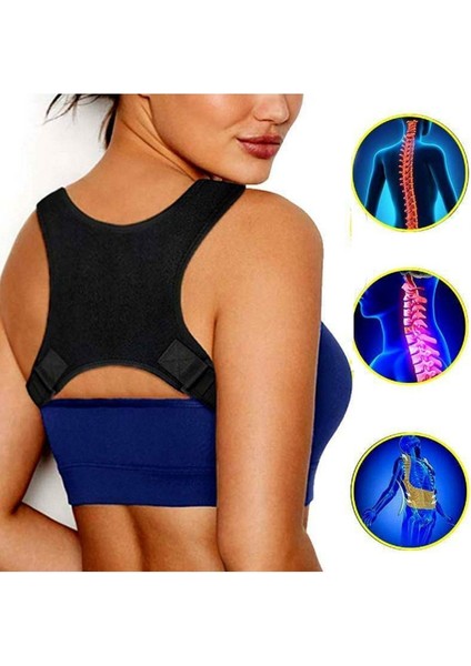 Kadın Erkek Minimal Spor Korse Duruş ve Bel Destekli Siyah fiyatları