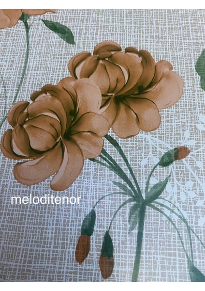 Elyaf Astarlı Kirimet Rengi Çiçekli Kaymaz Pvc Muşamba Masa Örtüsü fiyatları