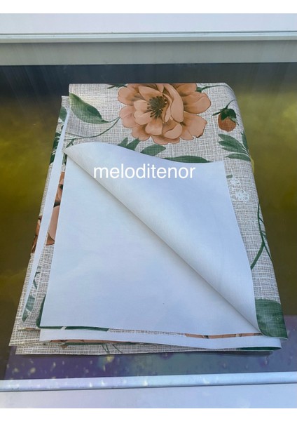 Elyaf Astarlı Kirimet Rengi Çiçekli Kaymaz Pvc Muşamba Masa Örtüsü modelleri