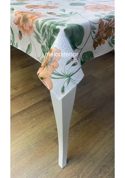 Elyaf Astarlı Kirimet Rengi Çiçekli Kaymaz Pvc Muşamba Masa Örtüsü indirimleri