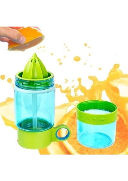 Pratik Narenciye Limon Sıkma Şişesi, Detoks ve Spor Için Hafif Su Matara
