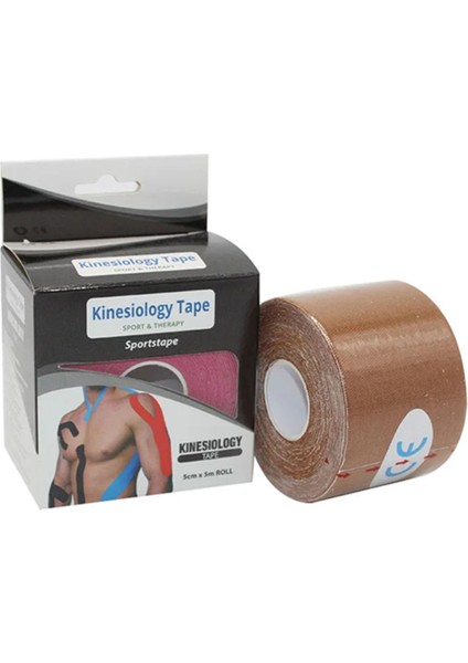 Yüksek Kalite Sporcu Bandı 5 M x 5 cm Kahverengi