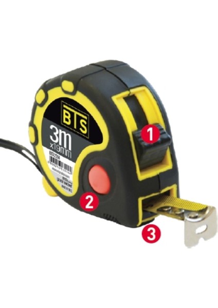 5 Metre Şerit Metre, Dayanıklı, Kolay Kullanımlı, Hassas Ölçüm, Pratik Tasarım