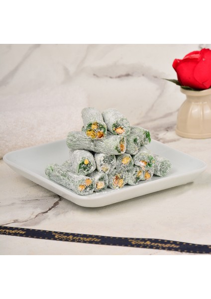 Kivili & Antep Fıstıklı Fitil Lokum 500 gr - Ferahlatıcı ve Lezzetli