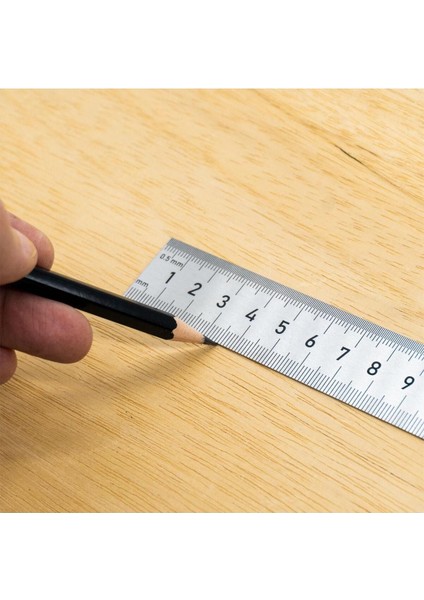 Çift Taraflı Çelik Cetvel 500 Mm, Hassas Ölçüm, Dayanıklı ve Dayanıklı Tasarım indirimleri