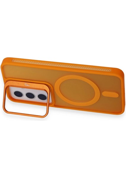 Samsung Galaxy S24 Flet Lens Magsafe Kapak - Turuncu Ferrg indirimleri