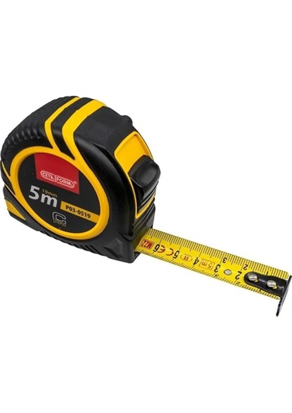 5m Profesyonel Ölçüm Metresi, 19MM, Dayanıklı ve Hassas Kullanım