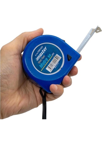 Bükülebilir Metal Şerit Ölçüm 5 M x 25 Mm, Mavi, Plastik Kasa indirimleri