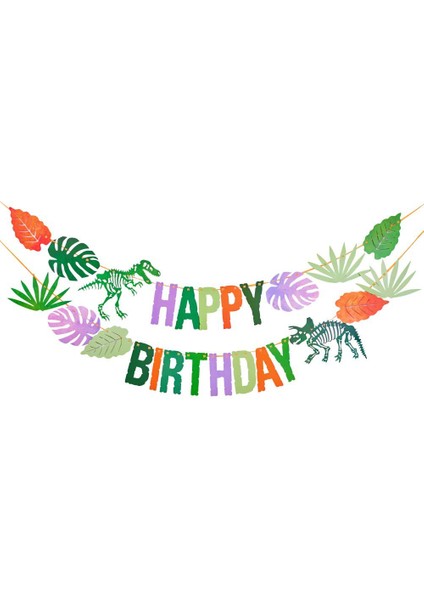 Party Pieces - Kaşif Dino Parti Happy Birthday Asma Süsü